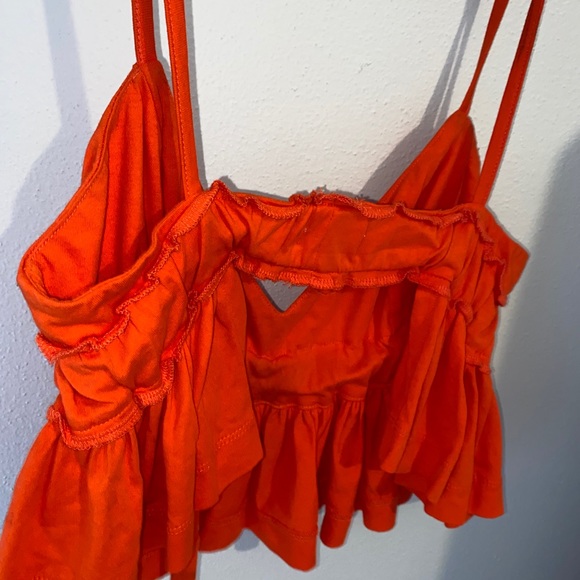 Silence and Noise red summer rouched  top - Picture 5 of 5